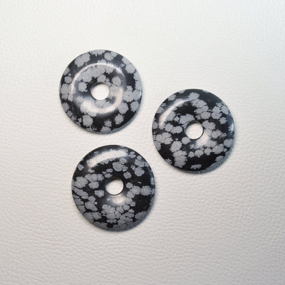 Schneeflocken-Obsidian Donut - 40mm