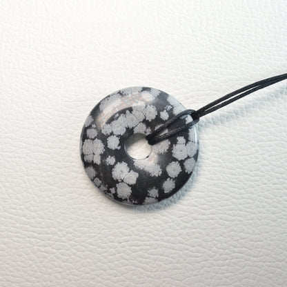 Schneeflocken-Obsidian Donut - 40mm