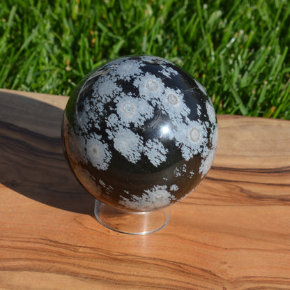 Schneeflocken-Obsidian Kugel