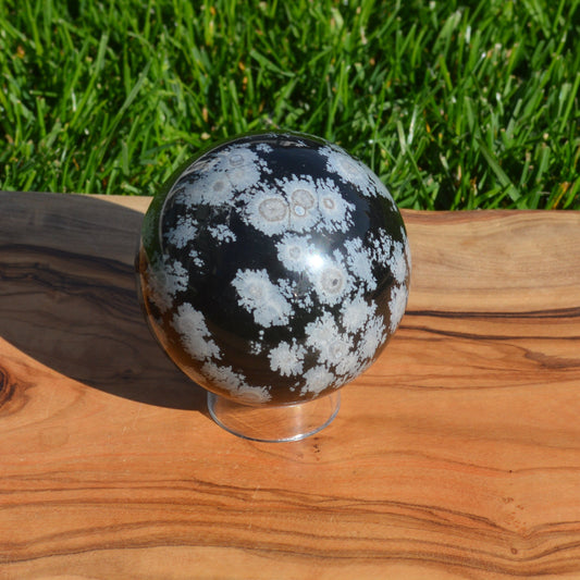 Schneeflocken-Obsidian Kugel