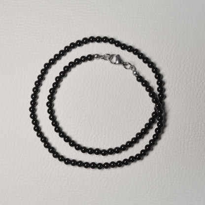 Schörl-Turmalin Halskette 45cm - 4mm