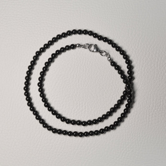 Schörl-Turmalin Halskette 45cm - 4mm