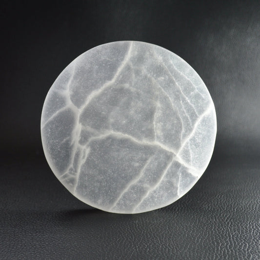Selenit Ladeplatte 12 cm – natürliche Kristall-Energie für Aufladung und Reinigung von Edelsteinen.