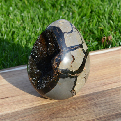 Septarie Ei mit Druse 1,38Kg