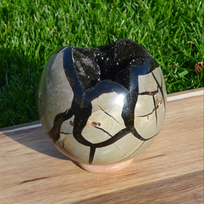 Septarie Kugel mit Druse