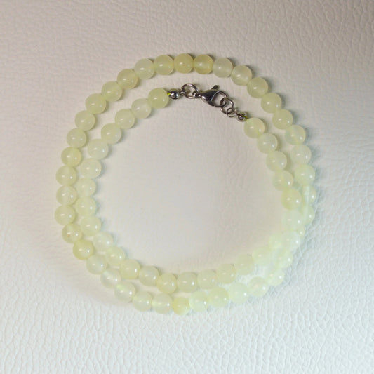 Elegante Serpentin Kette mit 6mm Kristallperlen – perfekt als Geschenk oder für den Alltag.