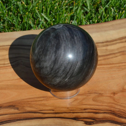 Silber-Obsidian Kugel