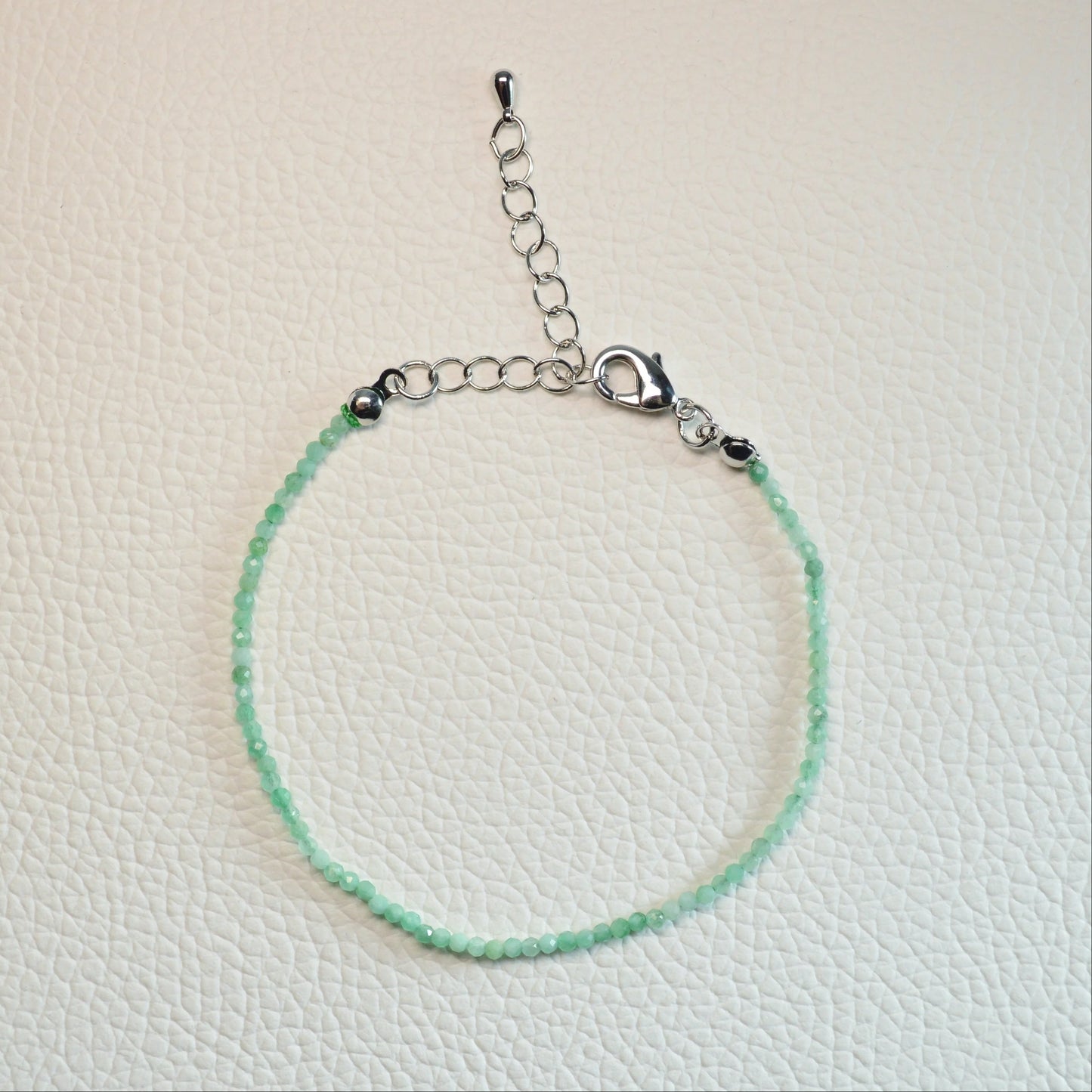 Smaragd Armband (facettiert) verstellbar - 2mm