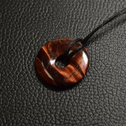 Rotes Tigerauge Donut - 30mm