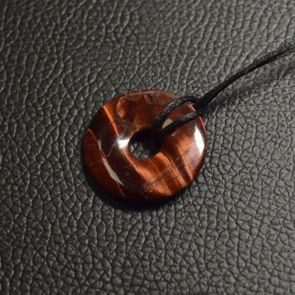 Rotes Tigerauge Donut - 30mm