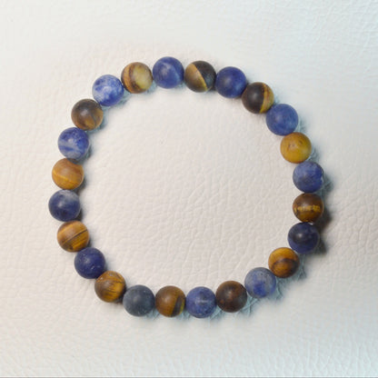 Tigerauge-Soldalith Armband (Matt) - 8mm