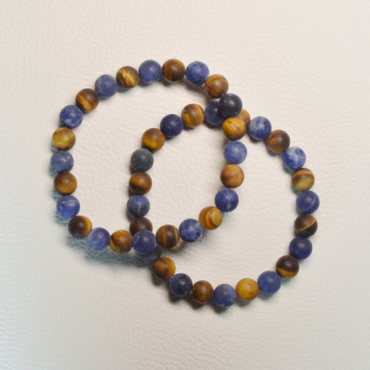 Tigerauge-Soldalith Armband (Matt) - 8mm