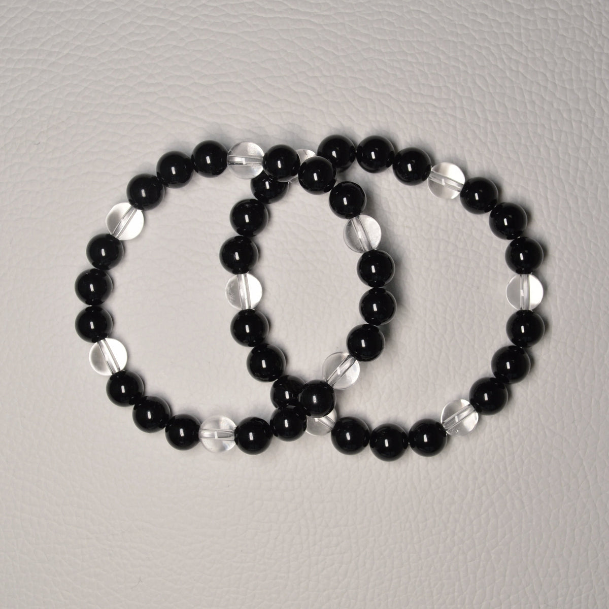 Schörl-Turmalin-Bergkristall Armband - 8mm