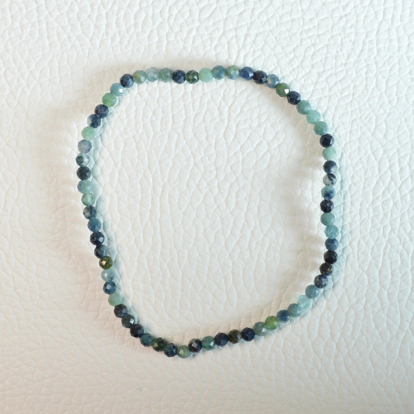 Indigolith-Turmalin Armband (facettiert) - 3mm