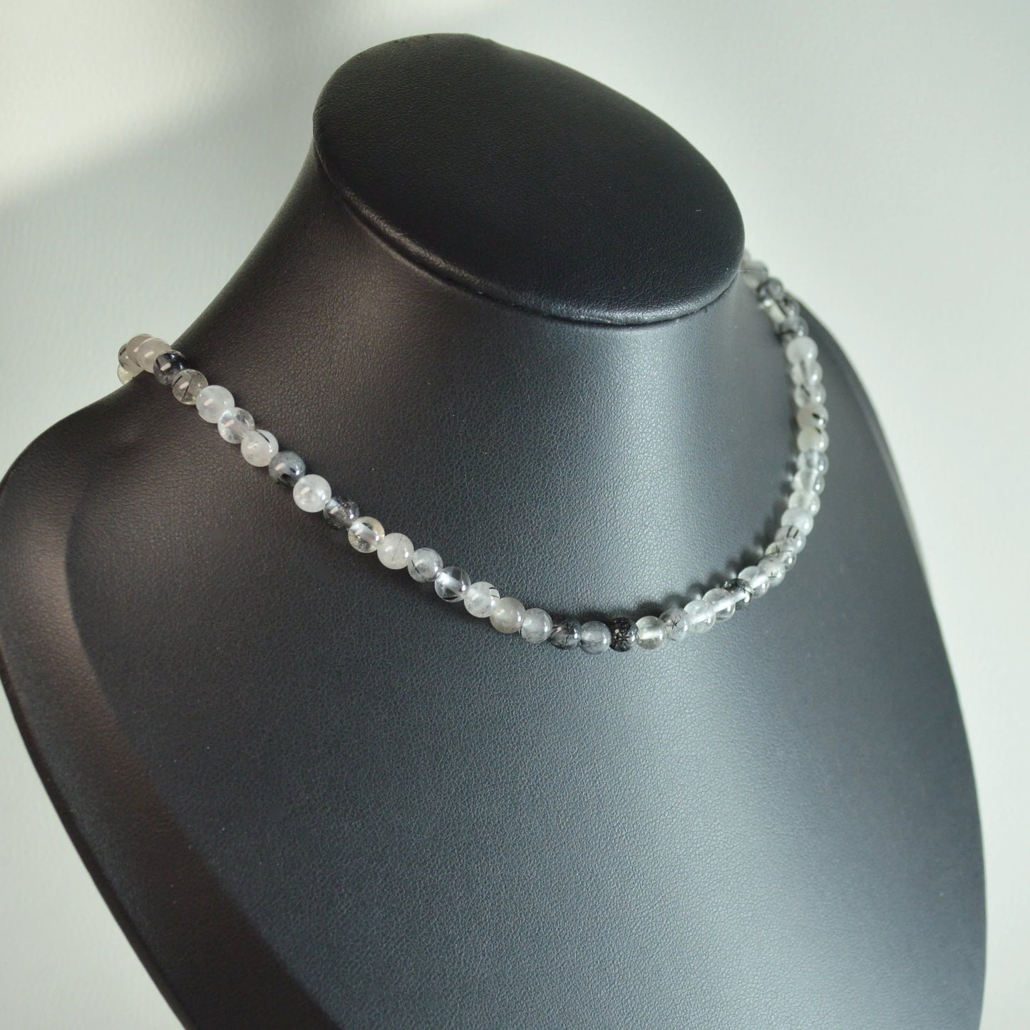 Turmalinquarz Halskette 45cm - 4mm