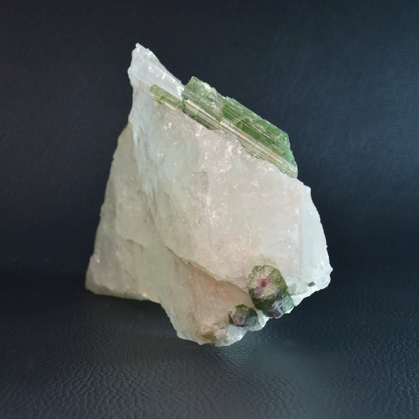 Verdelith- und Wassermelonen-Turmalin in Quarz
