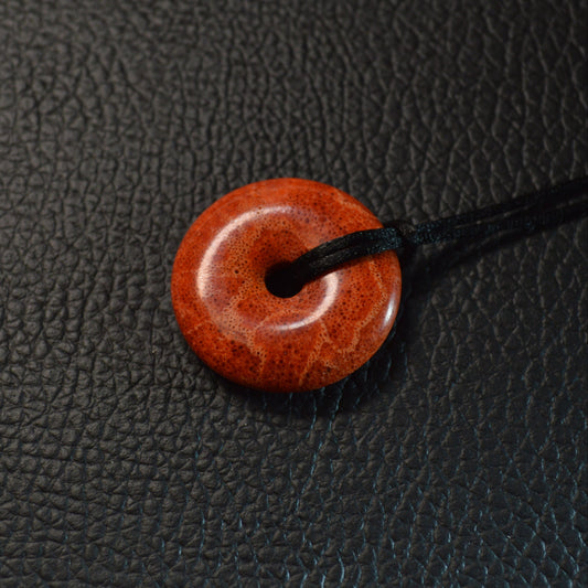 Schaumkoralle Donut (Fossil) - 27mm