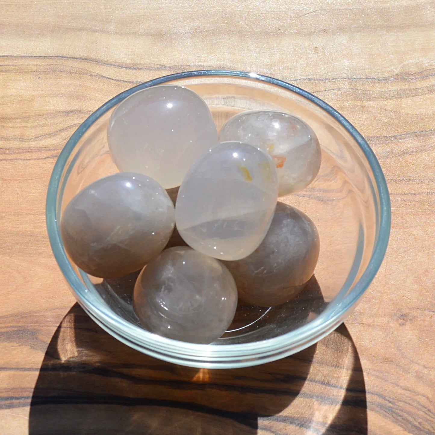 Lila/Grauer Achat Trommelstein