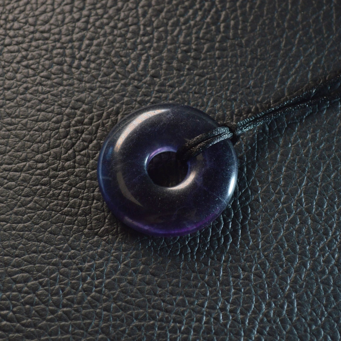 Lila Fluorit Donut - 30mm