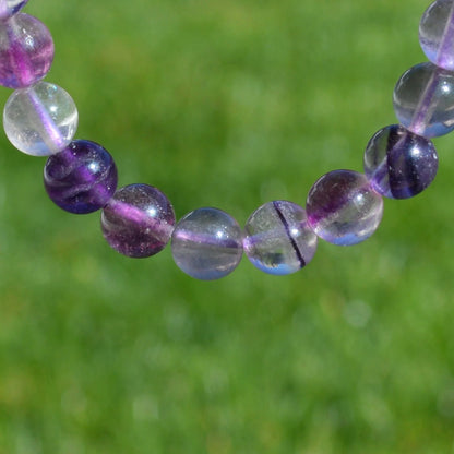 Lila Fluorit Armband - 8mm